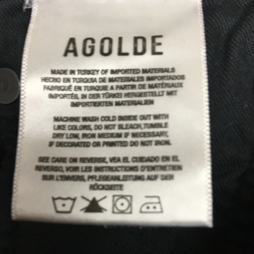 AGOLDE Nico High Rise Slim Jeans In Black Wash Size 26 - Picture 8 of 11